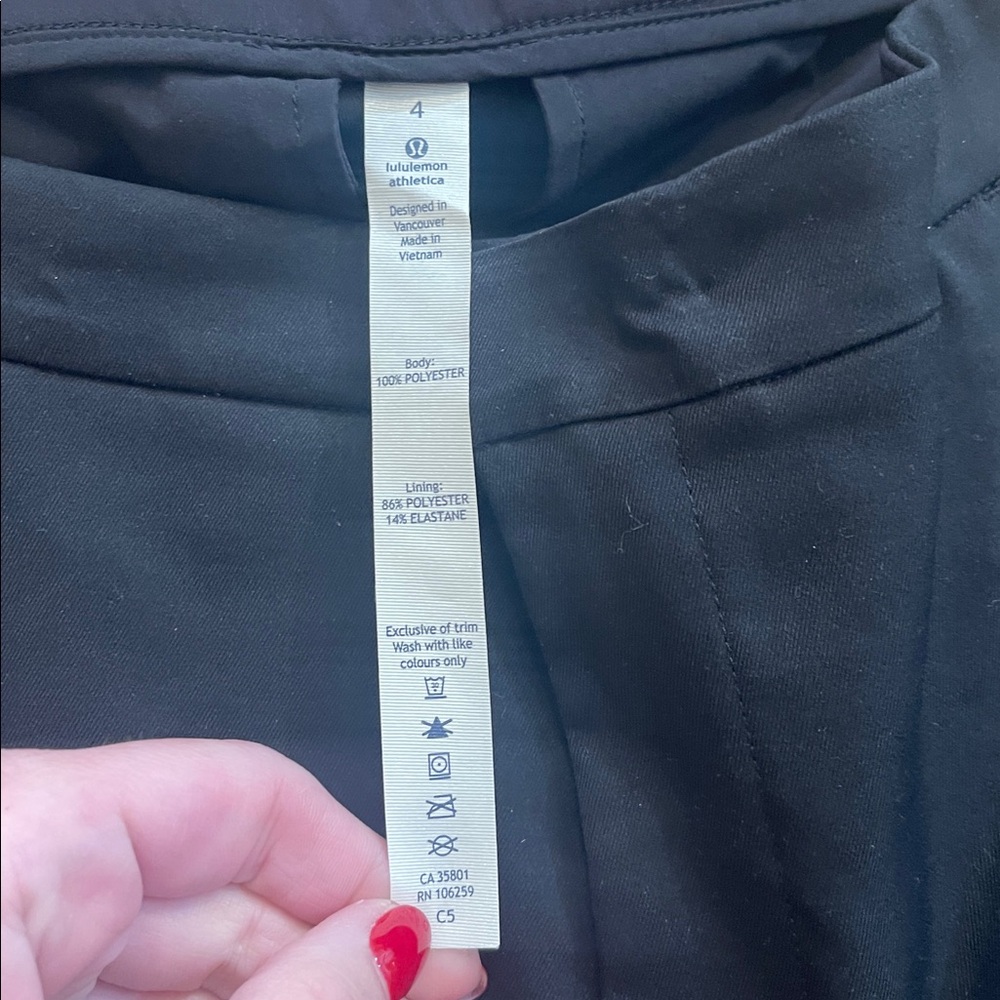 Lululemon Classic Black Dress Pants - Picture 3 of 5